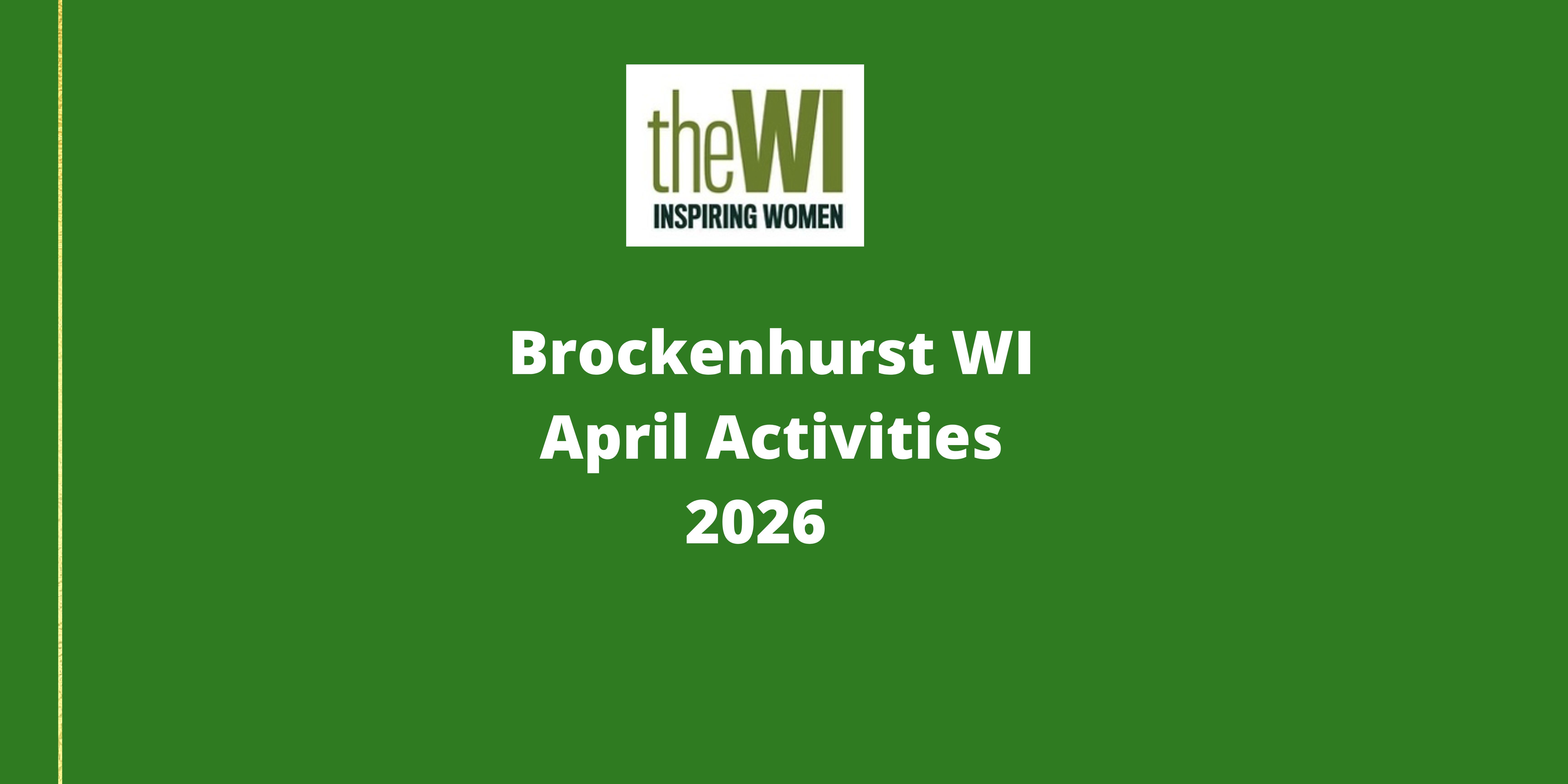 April Spring Wisconsin Hampshire WI β Brockenhurst Women's Institute